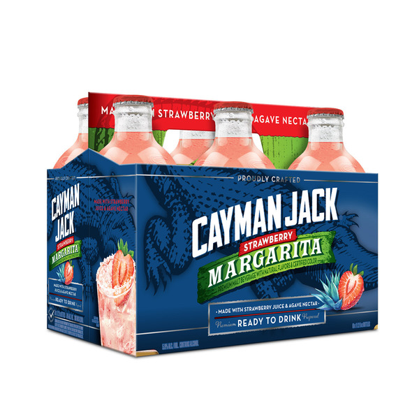 Cayman Jack Strawberry Margarita, 6 Pack, 11.2 fl oz Bottles, 5.8