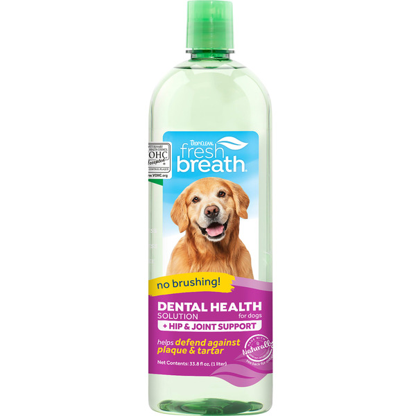 Tropi Clean Fresh Breath Dental Health Solution for Dogs Plus Hip & Joint