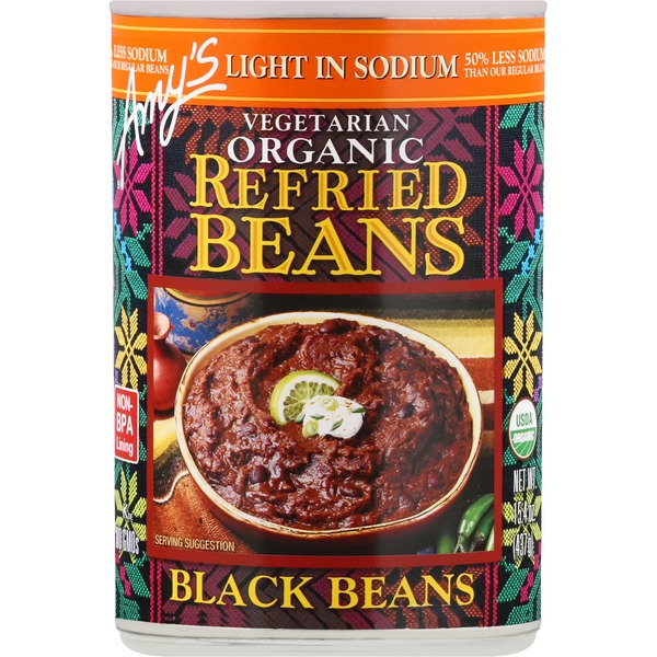 Amy's Beans, Vegetarian Organic, Black, Refried (15.4 oz) Instacart