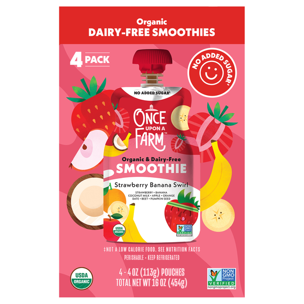 Once Upon a Farm Dairy-Free Organic Strawberry Banana Swirl