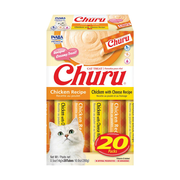 INABA Chicken Variety, Squeezable Creamy Puree Cat Treat Same-Day