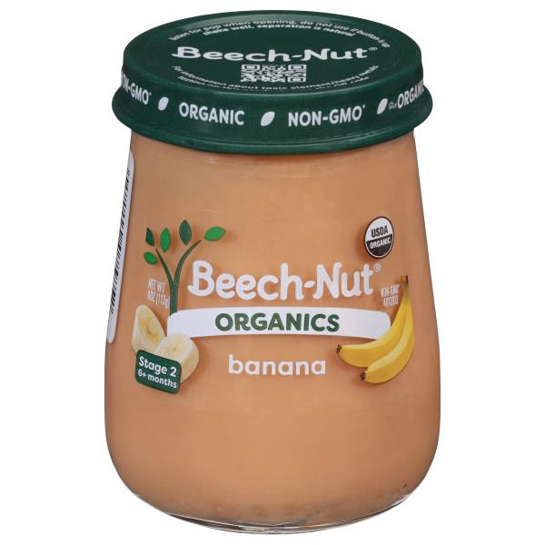 Beech-Nut Organics Stage 1 Organic Baby Food, Banana, 4 oz Jar