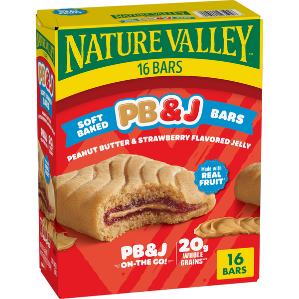 Nature Valley Peanut Butter and Strawberry Jelly Soft Baked Bars