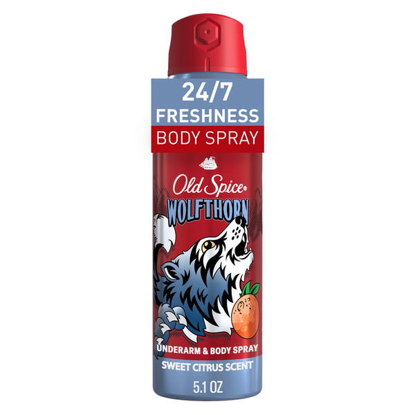 Old Spice Aluminum Free Body Spray for Men, Wolfthorn Same-Day