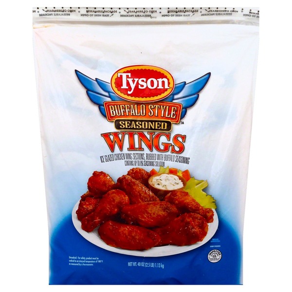 Tyson Uncooked Buffalo Style Chicken Wings, Frozen (40 oz) from Publix