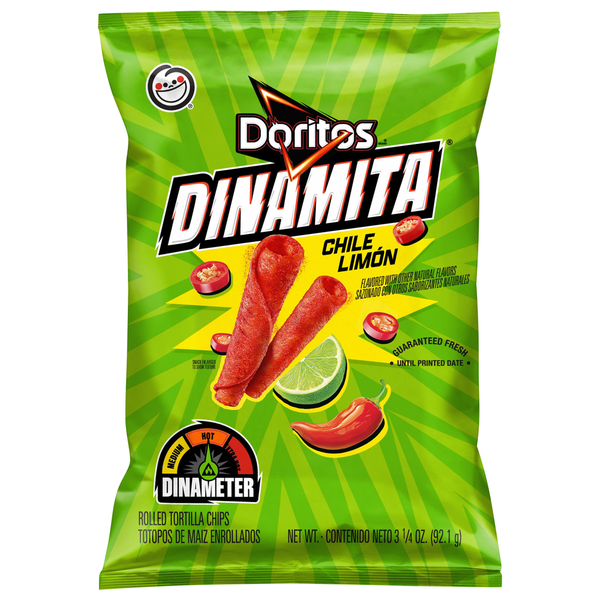 Doritos Tortilla Chips, Rolled, Chile Limon