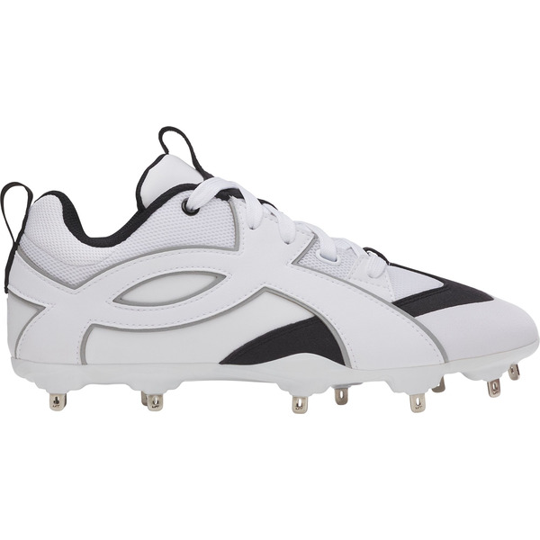 Under Armour Men's Yard Icon Metal Baseball Cleats, Size 9, Medium/D - White/White/Black