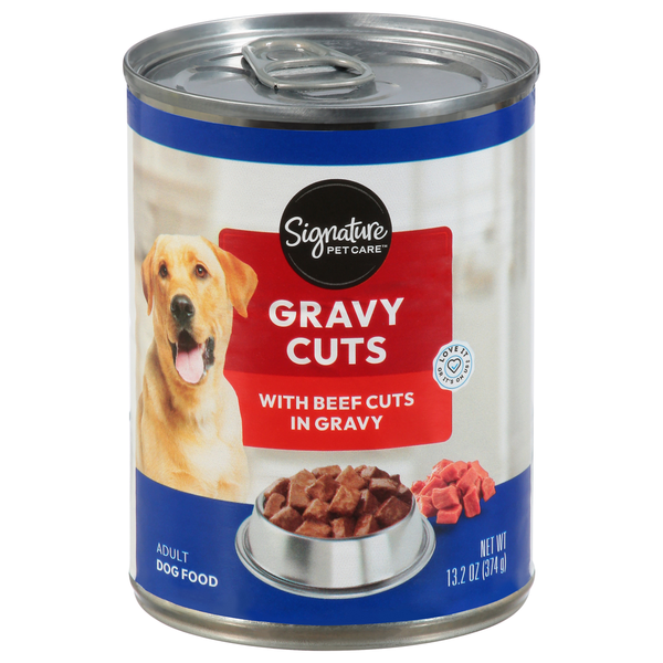 Signature Pet Gravy Cuts Adult with Beef Cuts in Gravy Dog Food