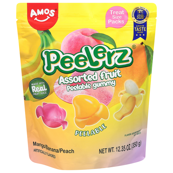Amos Peelable Assorted Fruit Gummy Treat Size Packs
