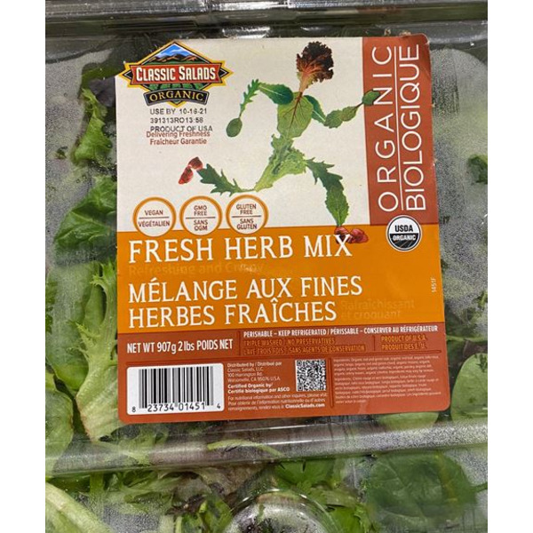 Organic Fresh Herb Mix - 2 lbs