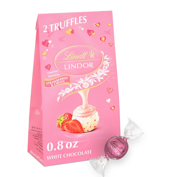 Lindt Lindor Valentine's Strawberries and Cream White Chocolate