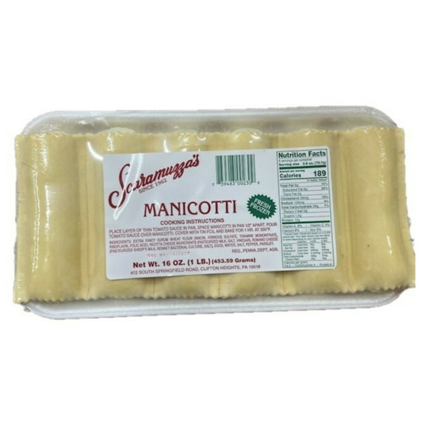 Scaramuzza's Pasta Products Manicotti Same-Day Delivery or Pickup
