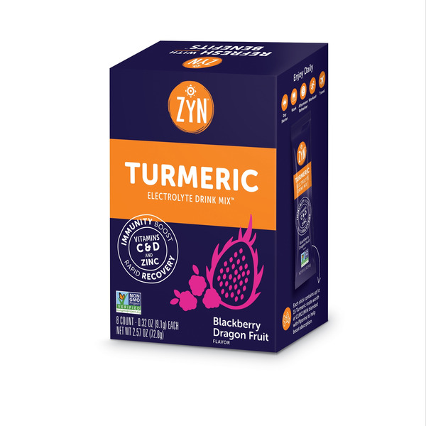 Drink ZYN Blackberry Dragon Fruit, Turmeric Electrolyte Drink Mix