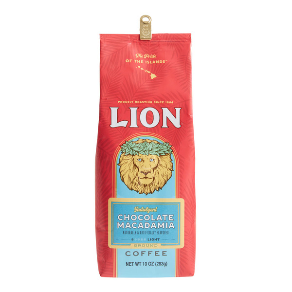 World Market Lion Chocolate Macadamia Ground Coffee 10 Oz.
