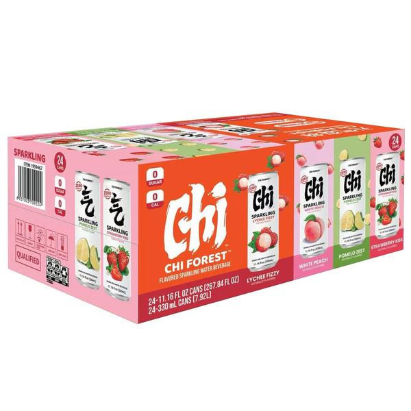 Chi Forest Sparkling Water, Variety Pack, 11.16 fl oz, 24 ct Same