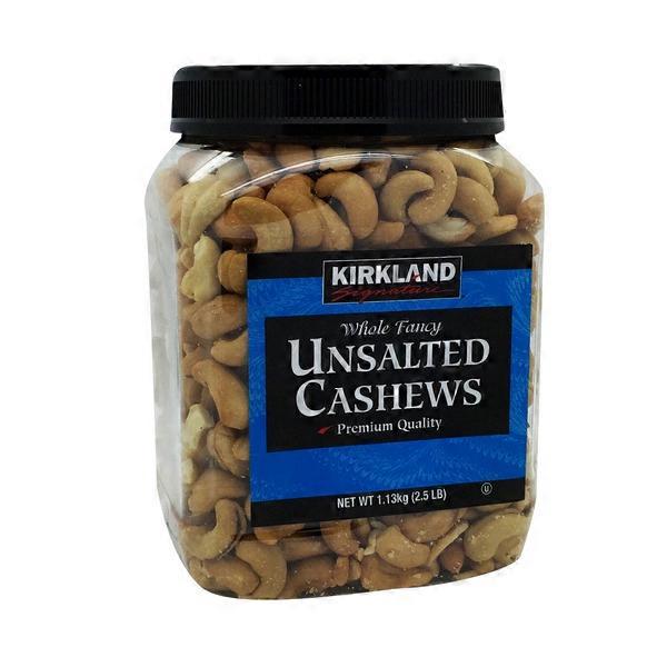 Kirkland Signature Whole Fancy Unsalted Cashews (2.5 lb) Instacart
