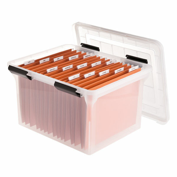Iris 32 Quart Clear Weathertight File Box