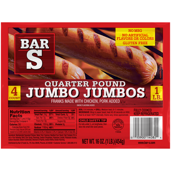 Bar-S Quarter Pound Jumbo Jumbos