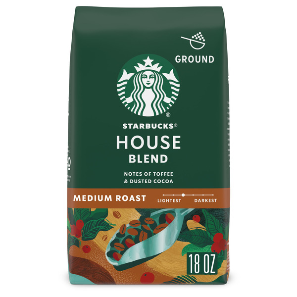 Starbucks House Blend Medium Roast Ground Coffee Same-Day Delivery
