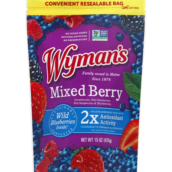 Wyman's Fresh Frozen Mixed Berries Frozen Fruit Same-Day Delivery