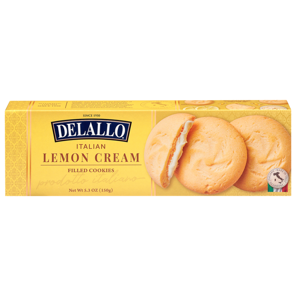 DeLallo Italian Lemon Cream Filled Cookies Same-Day Delivery or