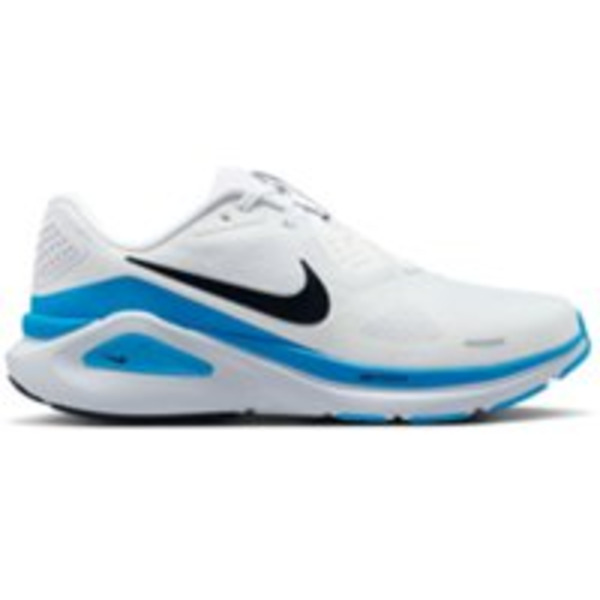 Nike Men's Structure 26 Running Shoes, Size 12, Medium/D - White/Black/Blue