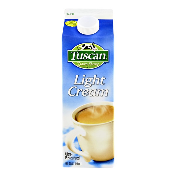 Tuscan Dairy Farms UltraPasteurized Light Cream (1 qt) Instacart