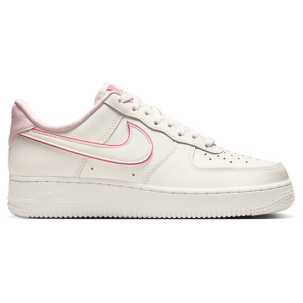 Nike Women's Air Force 1 Low '07 Basketball Shoes, Size 10 - Pink/White