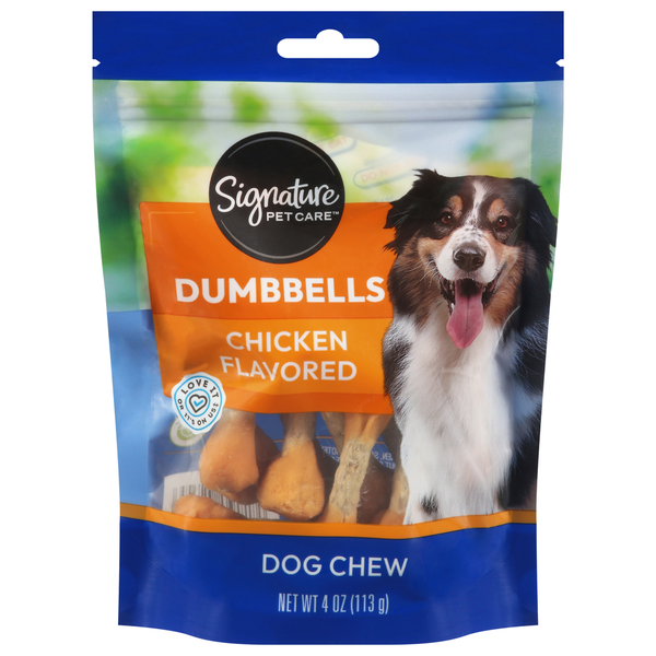 Signature Pet Dumbbells Chicken Flavored Dog Chew