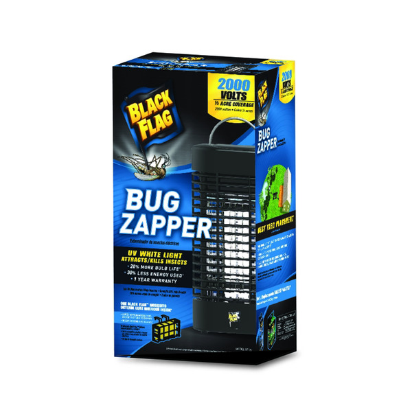 Black Flag 2000 Volt Electronic Insect Killer Half Acre Coverage & Includes Mosquito Lure