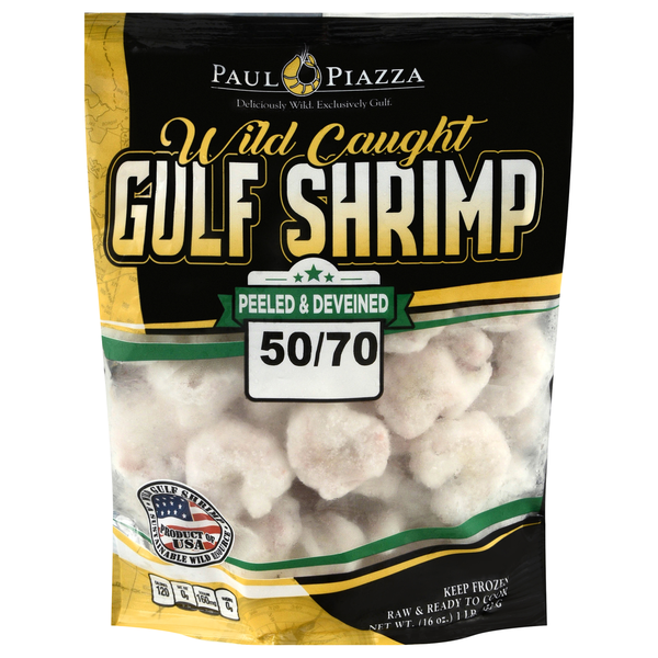 Paul Piazza Wild Caught Peeled & Deveined Gulf Shrimp