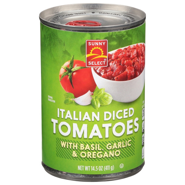 Sunny Select Tomatoes, Italian Diced, with Basil, Garlic & Oregano