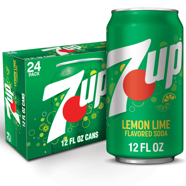 7UP Lime Lemon Soda, 12 fl oz cans, 24 pack Same-Day Delivery