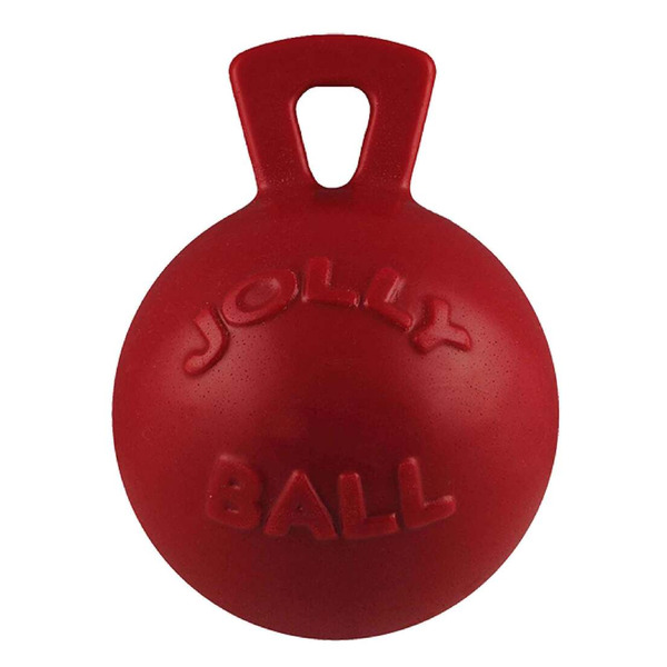 Jolly Pets 6" Red Tug-n-Toss Ball Dog Toy