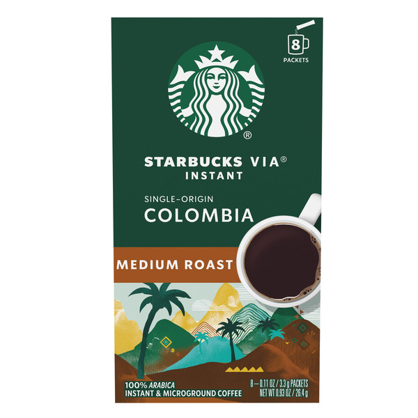 Starbucks VIA Colombia Medium Roast Instant Coffee Same-Day