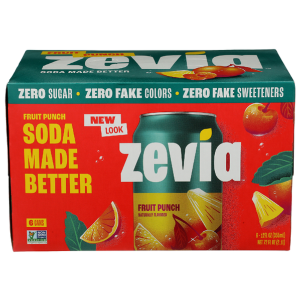 Zevia Fruit Punch Soda 6 Pack Same-Day Delivery or Pickup