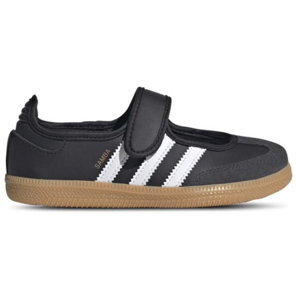 adidas Girls' Samba Jane Preschool Basketball Shoes, Size 2 - Core Black/Footwear White