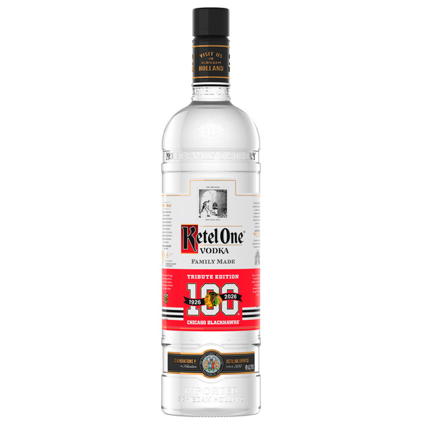 特大BIGサイズ！70's〜アメリカヴィンテージ　ウォッカボトルUSA酒イーグル Ketel One Vodka Chicago Blackhawks Limited Edition Centennial Pack