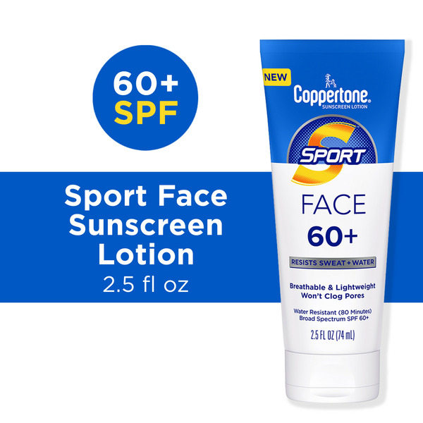 Coppertone Sport Face Sunscreen Lotion SPF 60+ - 2.5 fl oz