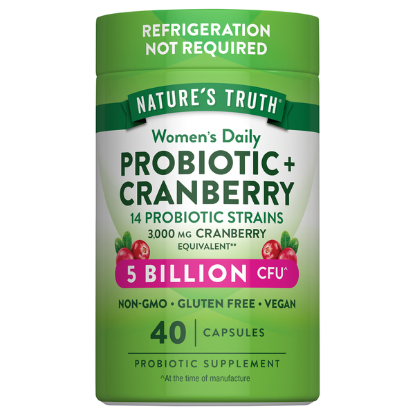 Nature's Truth Women's Daily Probiotic + Cranberry, Vegetarian