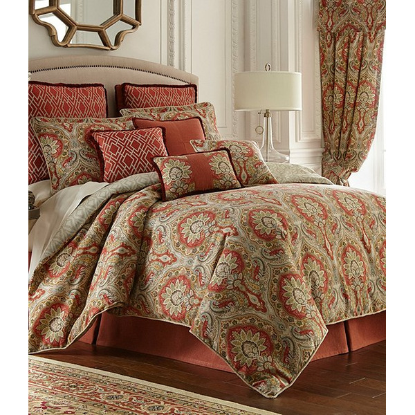 Rose Tree Harrogate Paisley Damask  Geometric Diamond Comforter Set