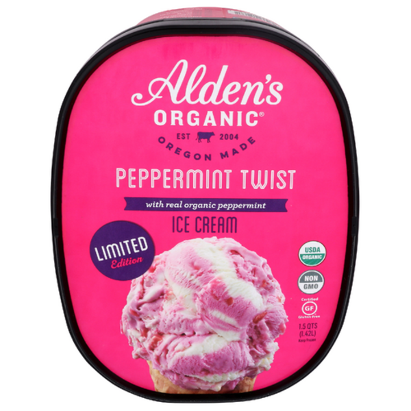 Alden's Organic Peppermint Twist Ice Cream