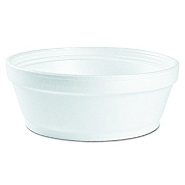 Dart - 8SJ32 - 8 oz White Squat Foam Container - 500 ct Pack