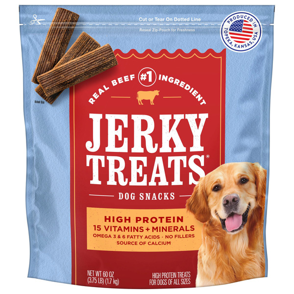 Jerky Treats Beef Dog Treats, 60 oz