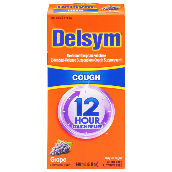Wegmans DELSYM® Cough Relief, 12 Hr, Day or Night, Grape Flavored Same ...