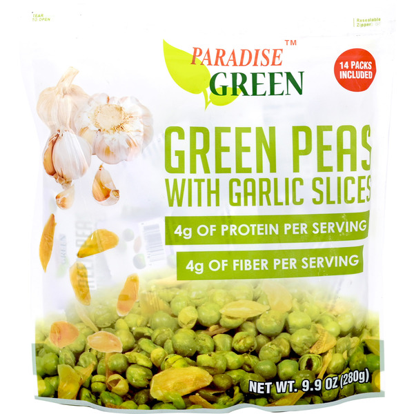 Paradise Green Green Peas With Garlic Slices
