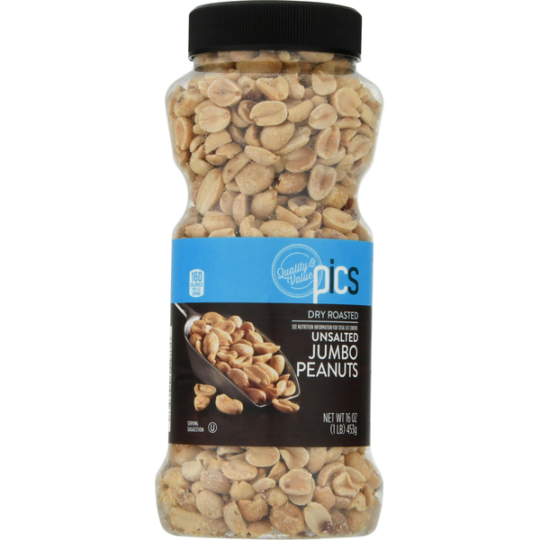 P-nuts PICS Peanuts, Dry Roasted, Unsalted, Jumbo Same-Day Delivery