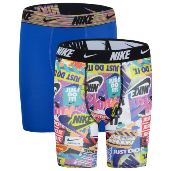 Nike Boys' Printed Boxer Briefs, M - Game Royal/White