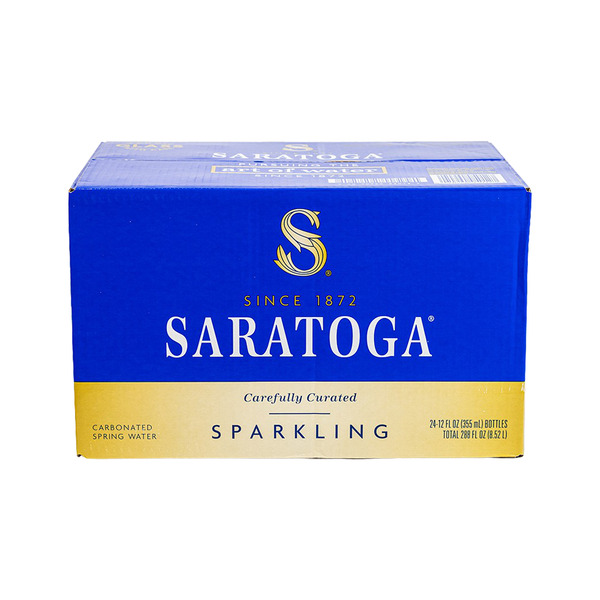 Saratoga Sparkling, 12 oz glass bottles - 24 ct