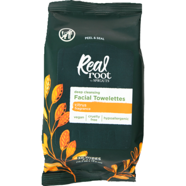 Real Root Citrus Deep Cleansing Facial Towelettes Same-Day